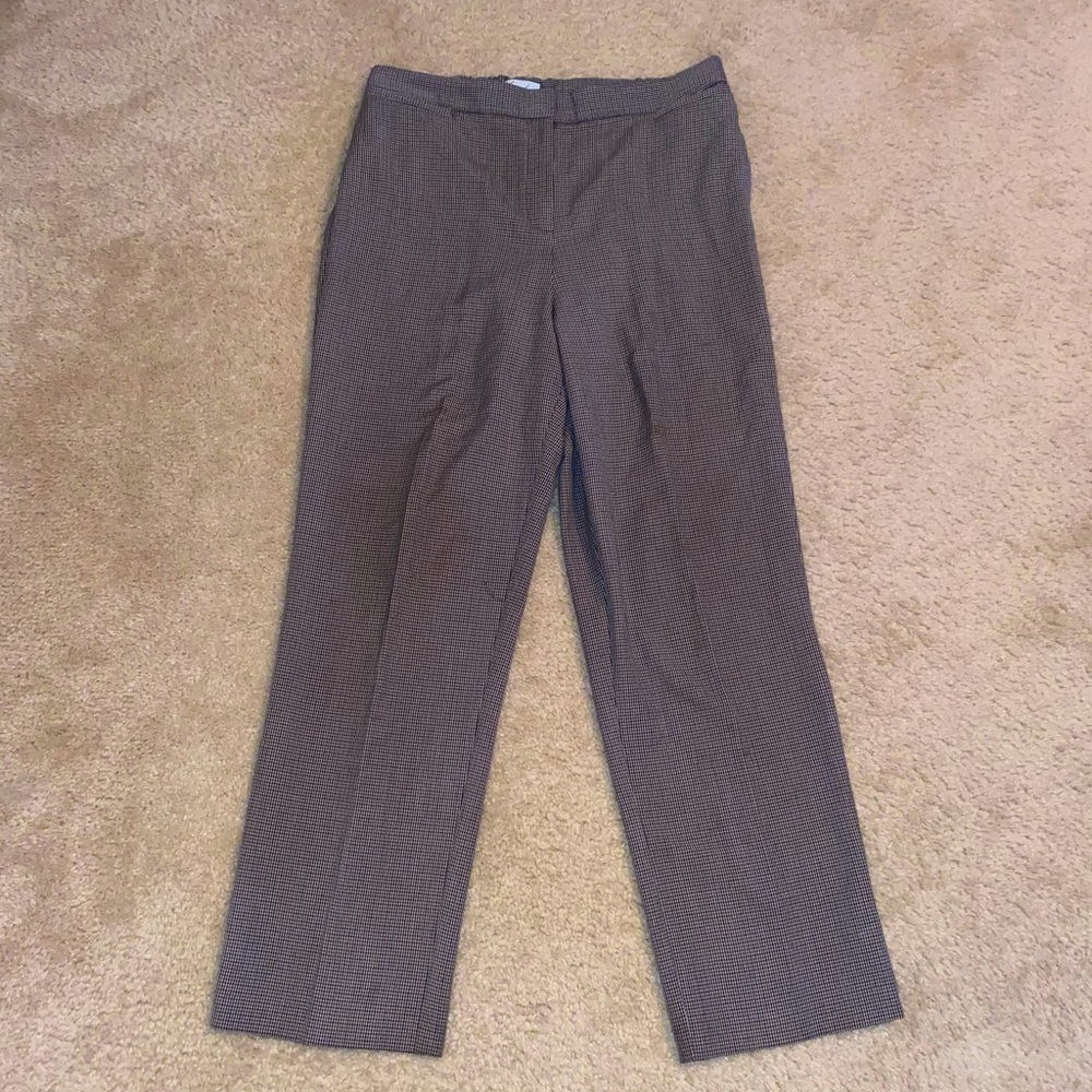 🤎Kim Rogers Brown & Tan Houndstooth Pants🤎